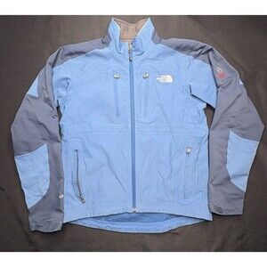 North Face Jacket Mens Small Blue Summit Series TNF APEX Softshell Outdoor Zip